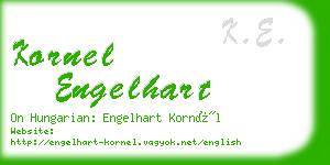 kornel engelhart business card